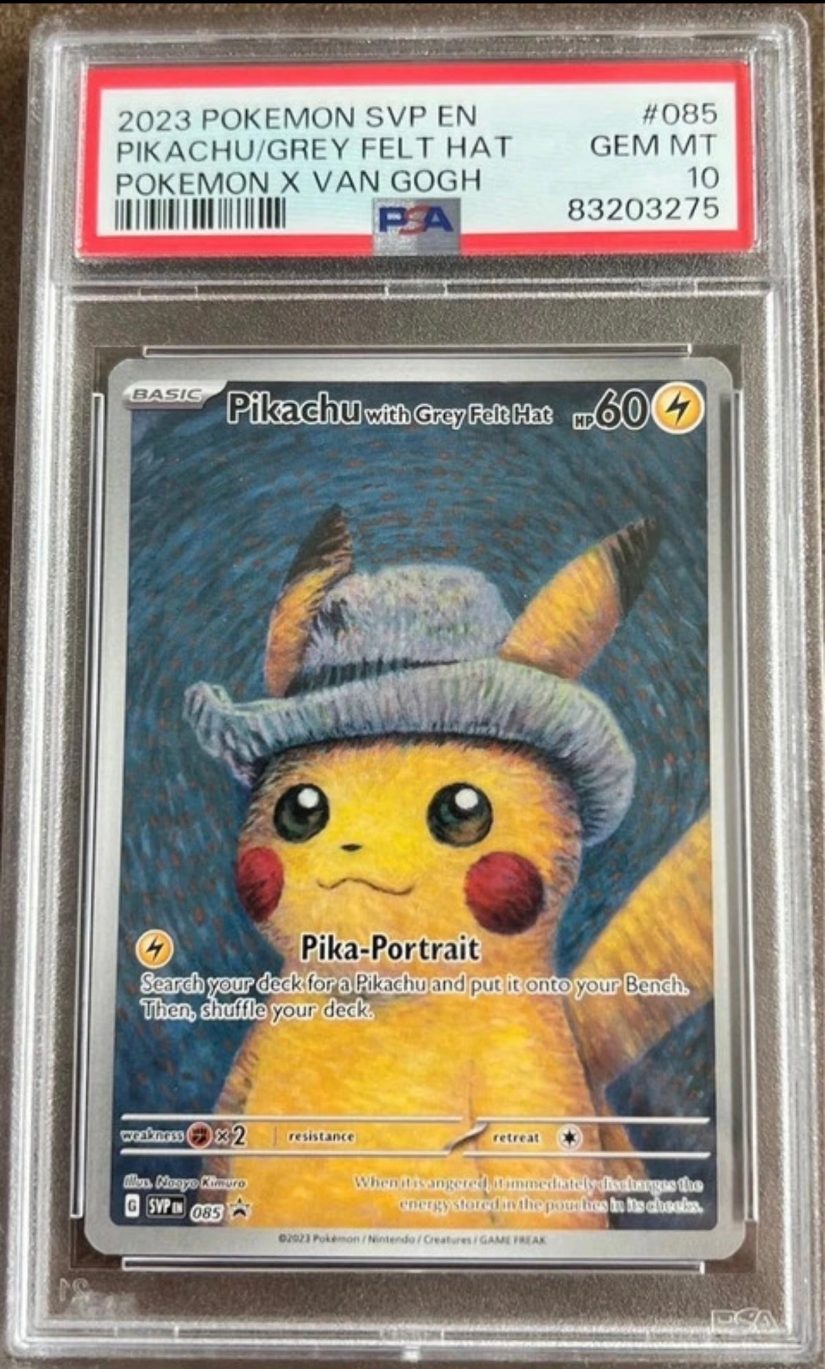 Pikachu with Grey Felt Hat - PSA 10 Gem Mint
