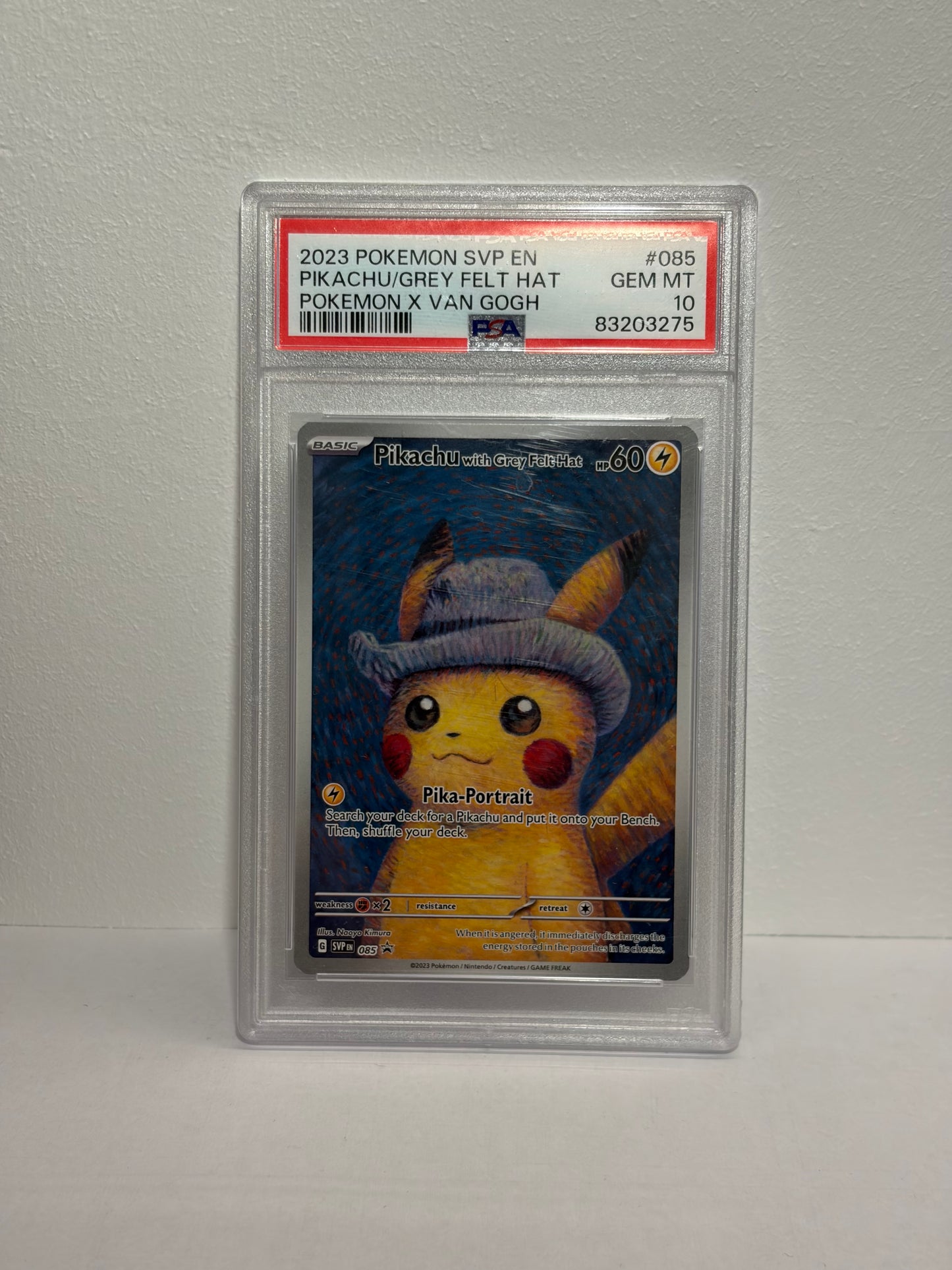 Pikachu with Grey Felt Hat - PSA 10 Gem Mint